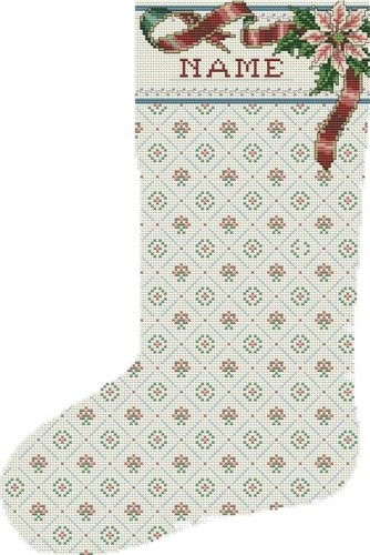 (image for) Poinsettia Cuff Heirloom Stocking